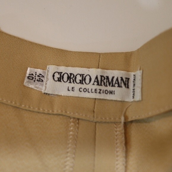 Giorgio Armani Vintage 1980s Cream Ruched Jacket + Mini Skirt Set – Rare Designe - Picture 15 of 16